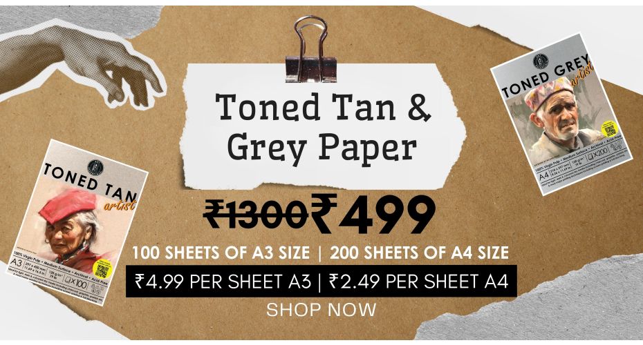 Toned Tan & Grey Paper